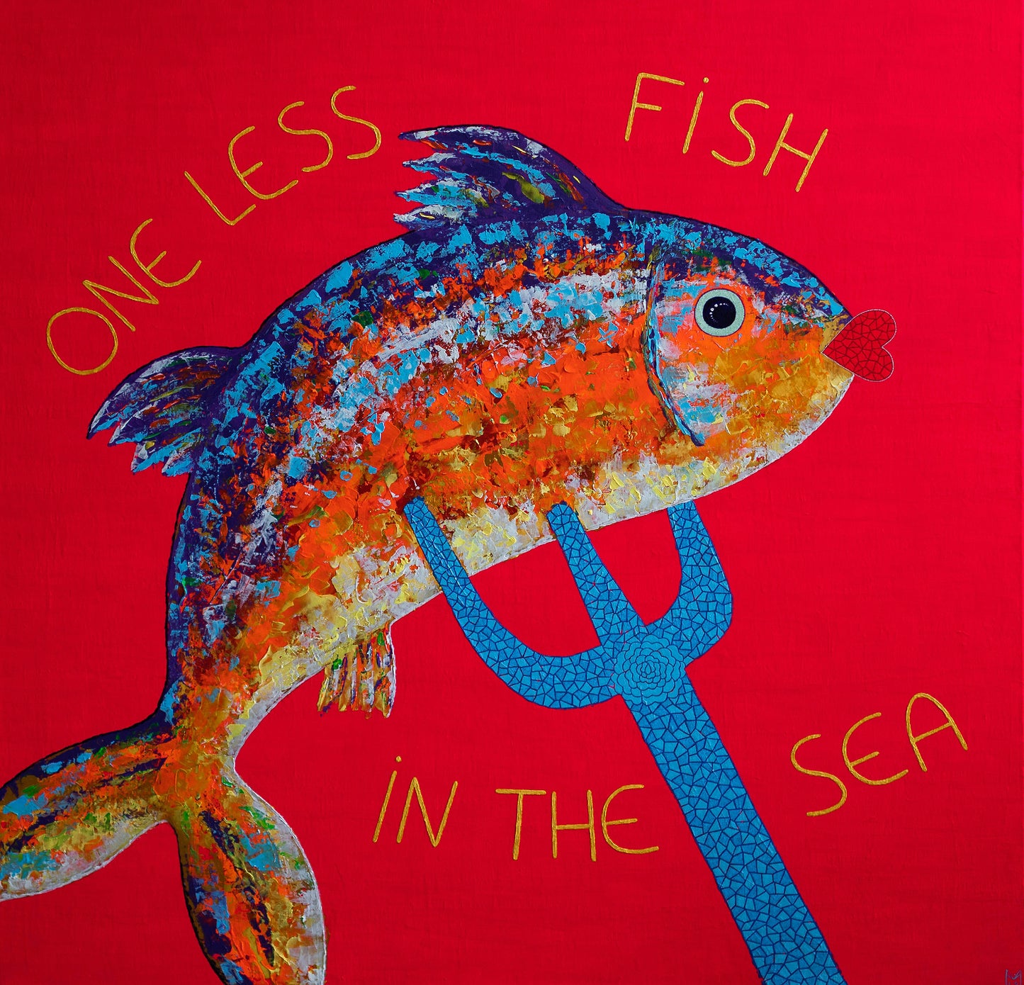 Original Painting "One Less Fish in The Sea"